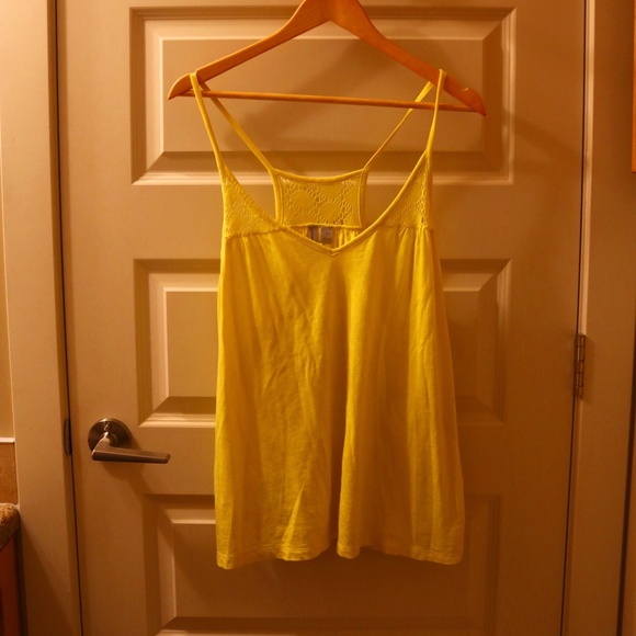 Crochet Yellow Tank Top - Picture 1 of 2